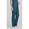 Mid Rise Slim Straight Drawstring Pant WWE4203 in Caribbean Blue Mid Rise Slim Straight Drawstring Pant WWE4203 in Caribbean Blue
