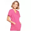 Mock Wrap Top WWE4728 in Shocking Pink