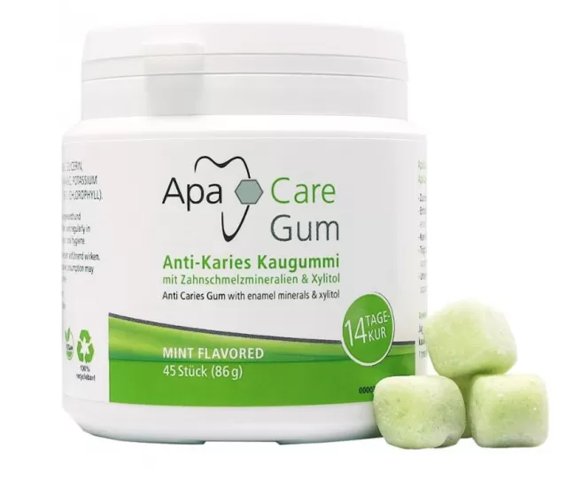 ApaCare Gum Anti-Caries Chewing Gum, 45 pcs.