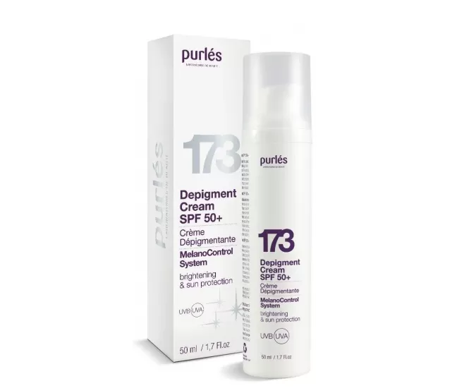 Kremas veidui Depigment Cream SPF 50+, 50ml, Purles 173 Kremas veidui Depigment Cream SPF 50+, 50ml, Purles 173