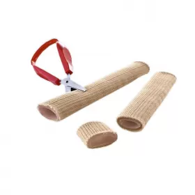 Gel finger protection covered with elastic material