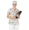 Scrub top BAMBINA, Light brown with animals