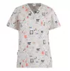 Scrub top BAMBINA, Light brown with animals