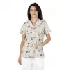 Scrub top BAMBINA, Light brown with animals