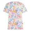 Scrub top BAMBINA, White Hearts