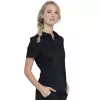 Tuckable Snap Front Polo Shirt WWE698 in Black