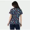 Women's Medical tunic ISABELLA, blue with cup cake