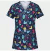 Women's Medical tunic ISABELLA, blue with cup cake Women's Medical tunic ISABELLA, blue with cup cake