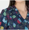 Women's Medical tunic ISABELLA, blue with cup cake Women's Medical tunic ISABELLA, blue with cup cake