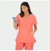 Scrub top JUSTINA, Coral Scrub top JUSTINA, Coral