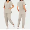 Scrub top JUSTINA, sand