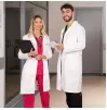Medicininis moteriškas chalatas VALERIA, baltas Medicininis moteriškas chalatas VALERIA, baltas