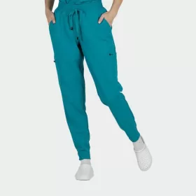 Medicininės moteriškos kelnės MAURI, žalsvos (Teal) Medicininės moteriškos kelnės MAURI, žalsvos (Teal)