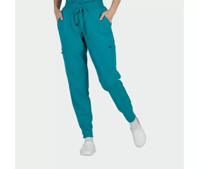 Medicininės moteriškos kelnės MAURI, žalsvos (Teal) Medicininės moteriškos kelnės MAURI, žalsvos (Teal)