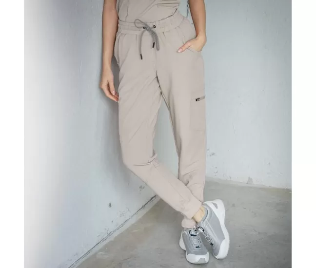 Scrub trousers RICCI, Sand