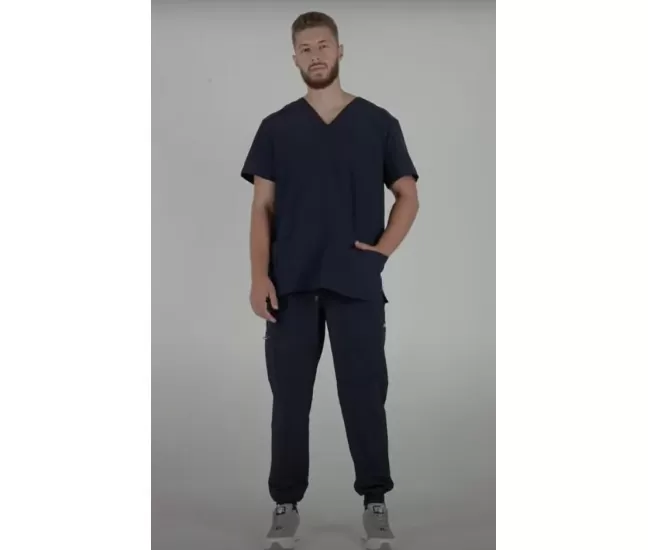 Medicininis vyriškas komplektas MATTEO, tamsiai pilkas (Charcoal)