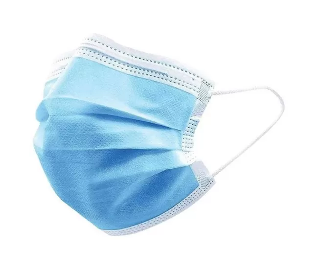 Protective medical face mask with loops, blue, 50 pcs. Protective medical face mask with loops, blue, 50 pcs.