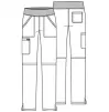 Women's Elastic Waist Cargo Pocket Scrub Pant WW110 Grey