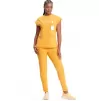 Women's Mock Neck Scrub Top CK742A Gold