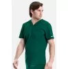 Men's V-Neck Solid Scrub Top WW603 Hunter