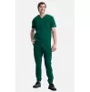 Men's V-Neck Solid Scrub Top WW603 Hunter