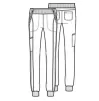 Men's Mid Rise Jogger Scrub Pant CK112 Pewter