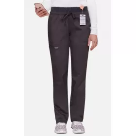 Women's Tapered Leg Drawstring Scrub Pant WW105 Pewter