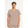 Women's Mock Wrap Solid Scrub Top 2625A Khaki