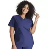 Women's V-Neck Scrub Top CK843 Navy