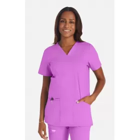 Women's V-Neck Solid Scrub Top WW620 Sweet Berry