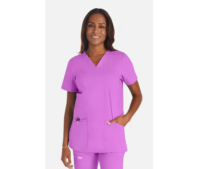 Women's V-Neck Solid Scrub Top WW620 Sweet Berry