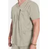 Men's V-Neck Utility Solid Scrub Top WW670 Khaki