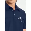 Men's Zip Pocket Polo Scrub Shirt CK825A Navy