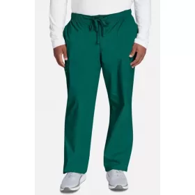 Men's Zip Fly Drawstring Scrub Pant WW190 Hunter Green
