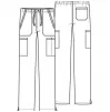 Men's Zip Fly Drawstring Scrub Pant WW190 Hunter Green