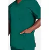 Men's V-Neck Utility Solid Scrub Top WW695 Hunter Green