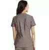 Women's Curved Hemline V-Neck Scrub Top CK840 IRON