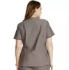 Women's Curved Hemline V-Neck Scrub Top CK840 IRON