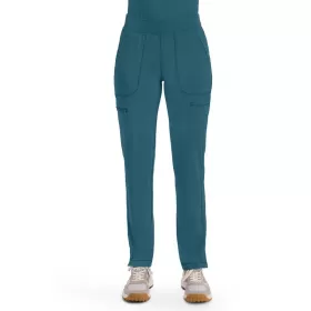 Mid Rise Tapered Leg Pull-on Pant CK065A in Caribbean Blue
