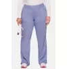 Women's Elastic Waist Cargo Pocket Scrub Pant WW110 Ceil Blue