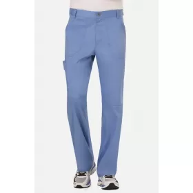Men's Zip Fly Cargo Scrub Pant WW140 Ciel Blue