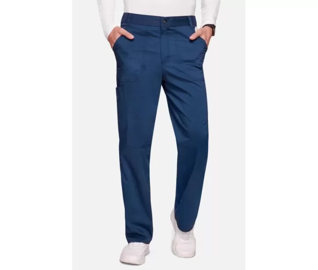 Men's Zip Fly Cargo Scrub Pant WW140 Navy