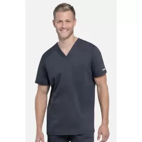 Men's V-Neck Solid Scrub Top WW603 Pewter