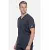 Men's V-Neck Solid Scrub Top WW603 Pewter