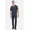 Men's V-Neck Solid Scrub Top WW603 Pewter