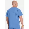 Men's V-Neck Utility Solid Scrub Top WW670 Ciel Blue