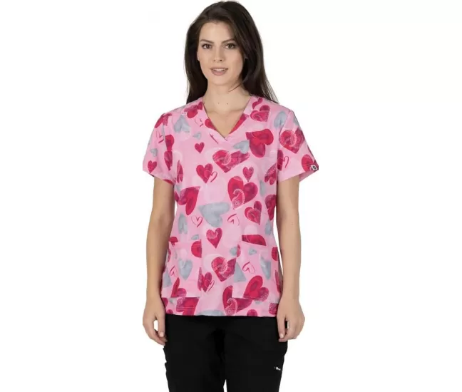 Women's Medical tunic ISABELLA, Love is in the air