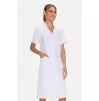 Medicininė suknelė/chalatas su spaudėmis CK512A balta