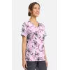 Women's Bumble Bee Bloom Print Scrub Top CK856 Loving Lilies