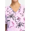 Women's Bumble Bee Bloom Print Scrub Top CK856 Loving Lilies